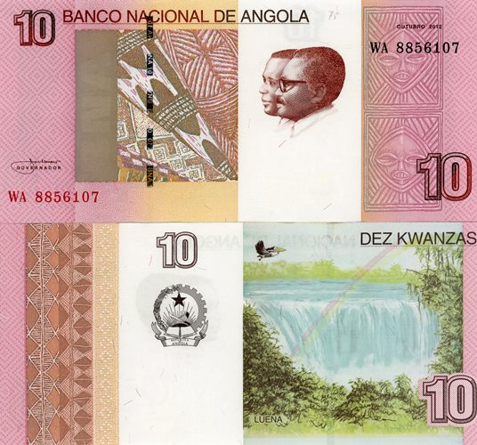 10 Kwanzas 2012 Angola UNC séria WA