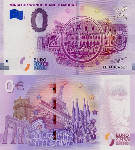 0 euro suvenír 2018/5 Nemecko UNC Miniatur Wunderland Hamburg