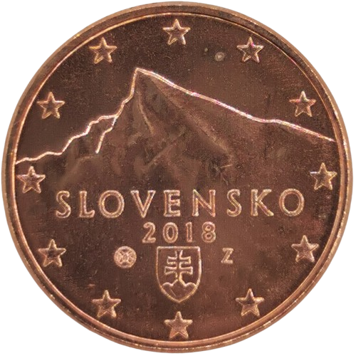 1 cent 2018 Slovensko ob.UNC