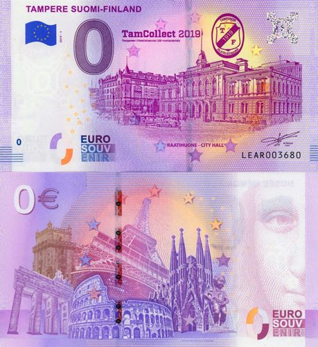 0 euro suvenír 2019/1 Fínsko UNC Tampere Suomi-FInland