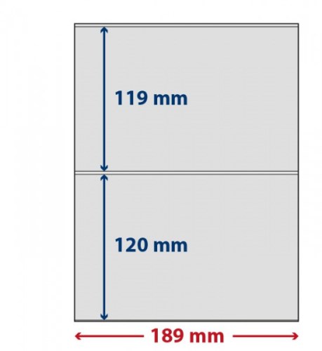 List na známky so samolepiacou páskou, 5ks/bal, 2 vrecká, 120 mm (S802204H)