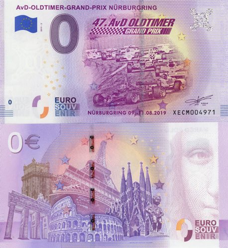 0 euro suvenír 2019/2 Nemecko UNC Avd-Oldtimer-Grand-Prix Nurburgring