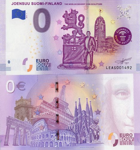 0 euro suvenír 2019/1 Fínsko UNC Joensuu Suomi-Finland