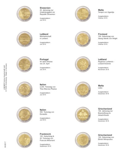 Doplňujúci list č.17, MULTI COLLECT, ilustrovaný pre 2 euro (MU2E17)