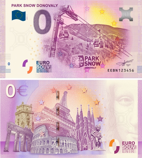 0 euro suvenír 2019/1 Slovensko UNC Park Snow Donovaly