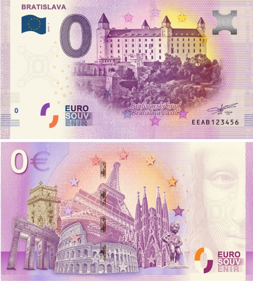 0 euro suvenír 2019/1 Slovensko UNC Bratislava