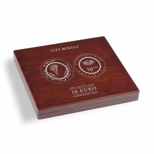 Kazeta VOLTERRA na 15 x 10 euro "Luft bewegt" v kapsli, mahagón (HMK10EULUFT) IN