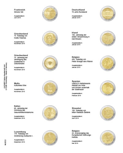 Doplňujúci list č.22, MULTI COLLECT, ilustrovaný pre 2 euro (MU2E22)