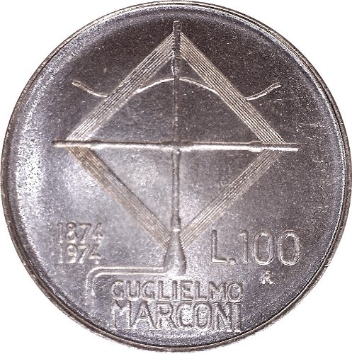 100 Lira 1974 Taliansko ob.UNC 