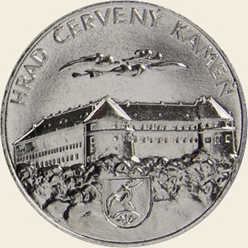 Žetón niklovaný, ČERVENÝ KAMEŇ (670205j)