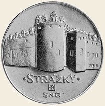 Žetón niklovaný, STRÁŽKY (670205v)