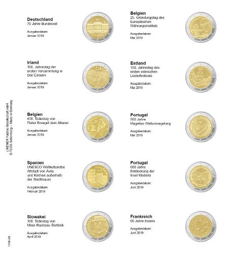 Doplňujúci list č.26 pre album Lindner 2 euro  (1118-26)