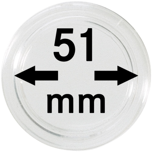 Kapsle Lindner na mince, 51 mm, 10ks/bal (2250051P)