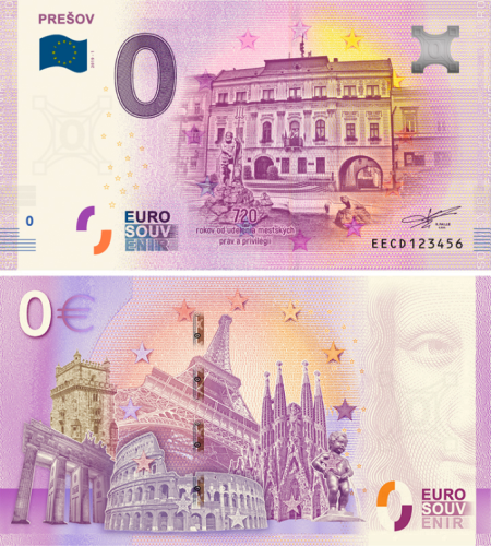 0 euro suvenír 2019/1 Slovensko UNC Prešov