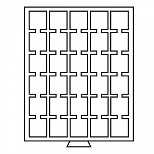 Mincový box MB na QUADRUM MINI, 30 štvor. otvorov 38 x 38 mm, dymový, čierna