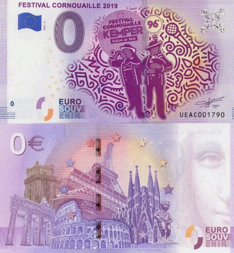 0 euro suvenír 2019/2 Fracúzsko UNC Festival Carnouaille 2019