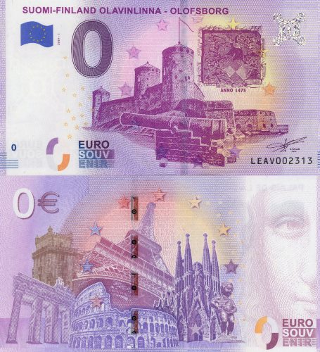 0 euro suvenír 2019/1 Fínsko UNC Suomi-Finland Olavinlinna - Olofsborg