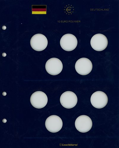 Listy VISTA, pre nemecké 10 Euro polymer (MBLEU10EUP) IN