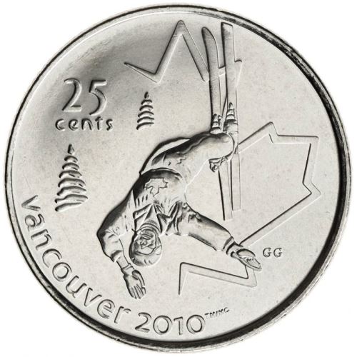 25 Cent 2008 Kanada UNC Freestyle Skiing