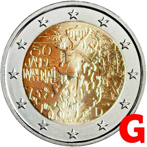 2 euro 2019 G Nemecko cc.UNC. Berlínský múr