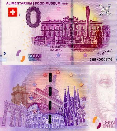 0 euro suvenír 2019/1 Švajčiarsko UNC Alimentarium / Food Museum