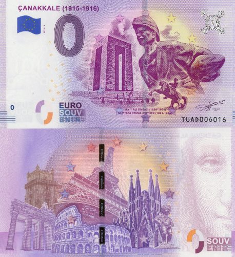 0 euro suvenír 2019/1 Turecko UNC Çanakkale (1915-1916)