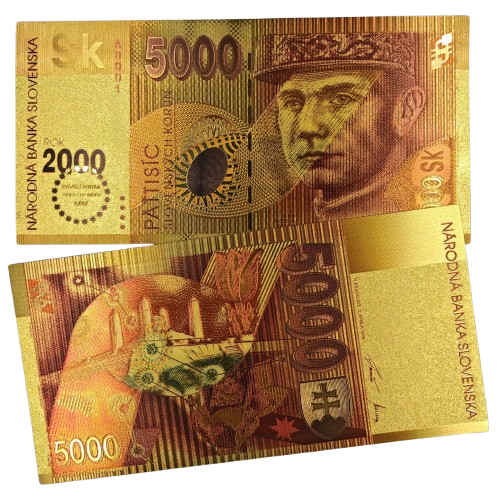 5000 Korún 1995 Slovensko (pozlátená replika) bimilenium