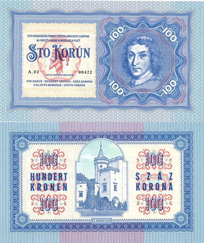 100 Korún 2019 UNC kaštieľ Moravany séria A.02