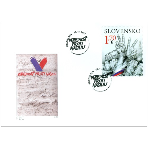 FDC 2019 Slovensko, 30. výročie Nežnej revolúcie (FDC 702)