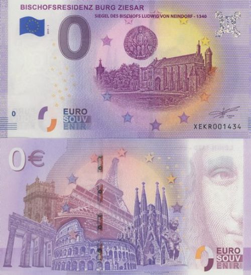 0 euro suvenír 2019/1 Nemecko UNC Bischofsresidenz Burg Ziesar