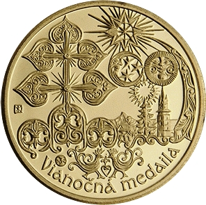 Medaila MS pozlátená, VIANOČNA MEDAILA 2019 (670465)