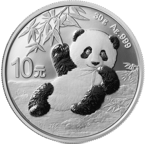 10 Yuan 2020 Čína BU 30g Ag, Chinese Panda