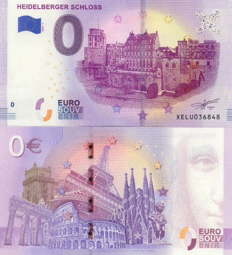 0 euro suvenír 2019/1 Nemecko UNC Heidelberger Schloss