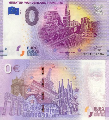 0 euro suvenír 2020/14 Nemecko UNC Miniatur Wunderland Hamburg