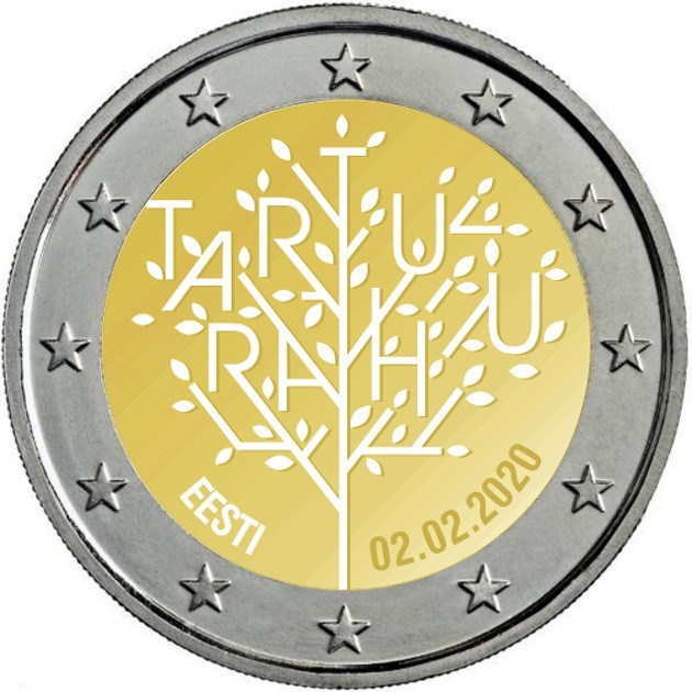 2 euro 2020 Estónsko cc.UNC, Mierová zmluva z Tartu