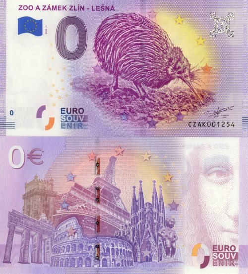 0 euro suvenír 2020/1 Česko UNC ZOO a zámok Zlín