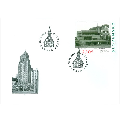 FDC 2019 Slovensko, UMENIE: Ladislav Hudec (1893 – 1958)  (FDC 698)