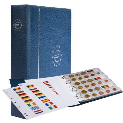 Album NUMIS na euro mince, 7 listov, modrý