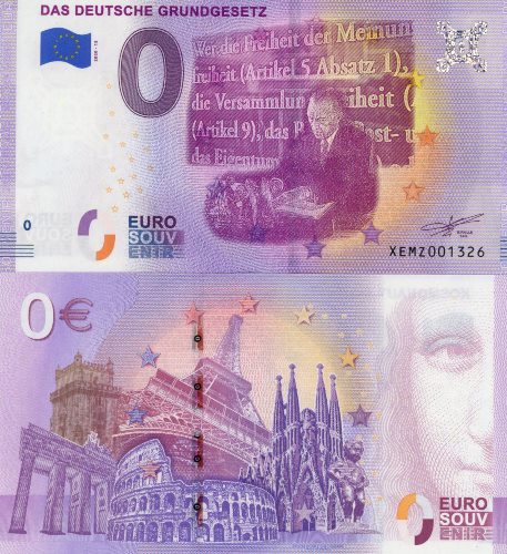0 euro suvenír 2020/15 Nemecko UNC Das Deutsche Grundgesetz