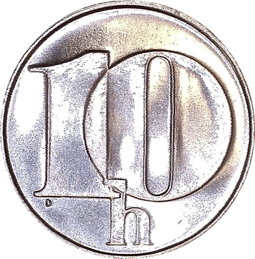 10 Halier 1992 Československo UNC