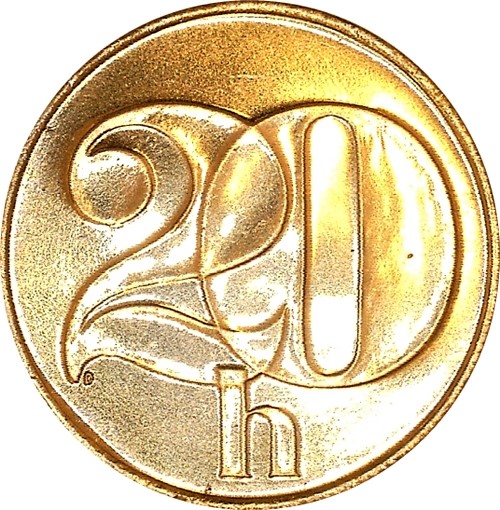 20 Halier 1992 Československo UNC
