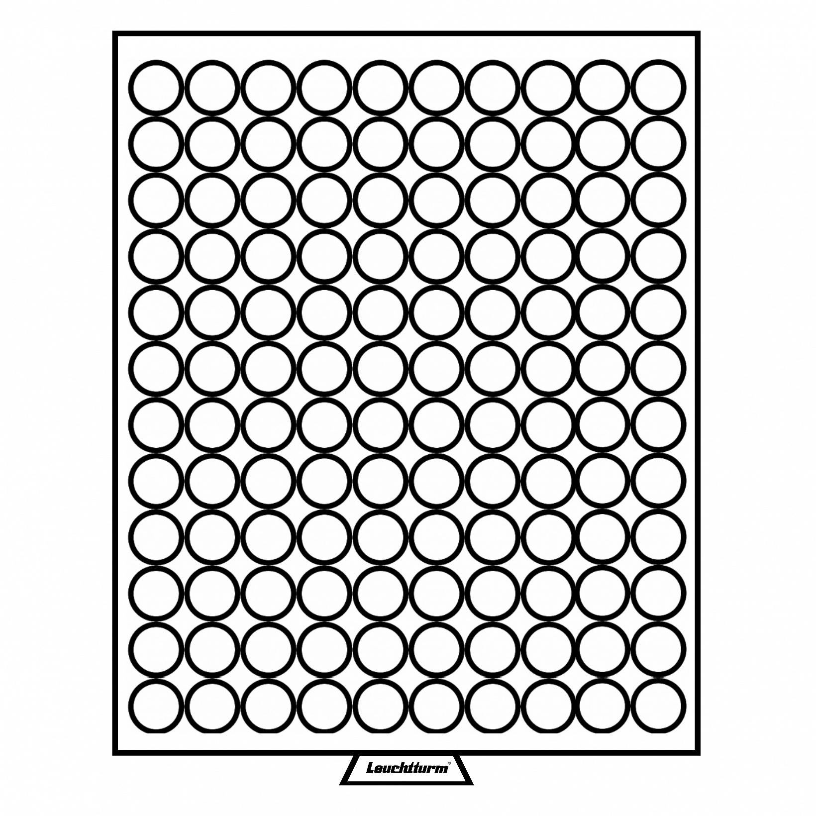 Mincový box MB na 120 kruhových otvorov pre mince do 16,5 mm, dymový (MB120R)