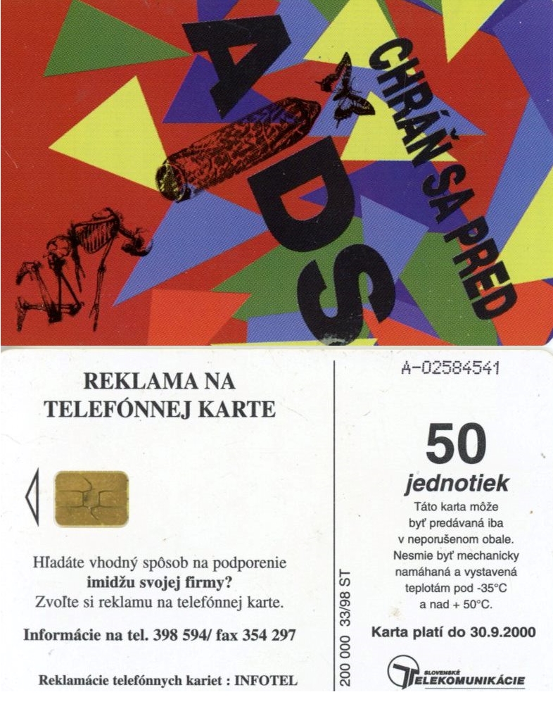 Tel.Karta, 1998 Slovensko, ST, Chráň sa pred AIDS