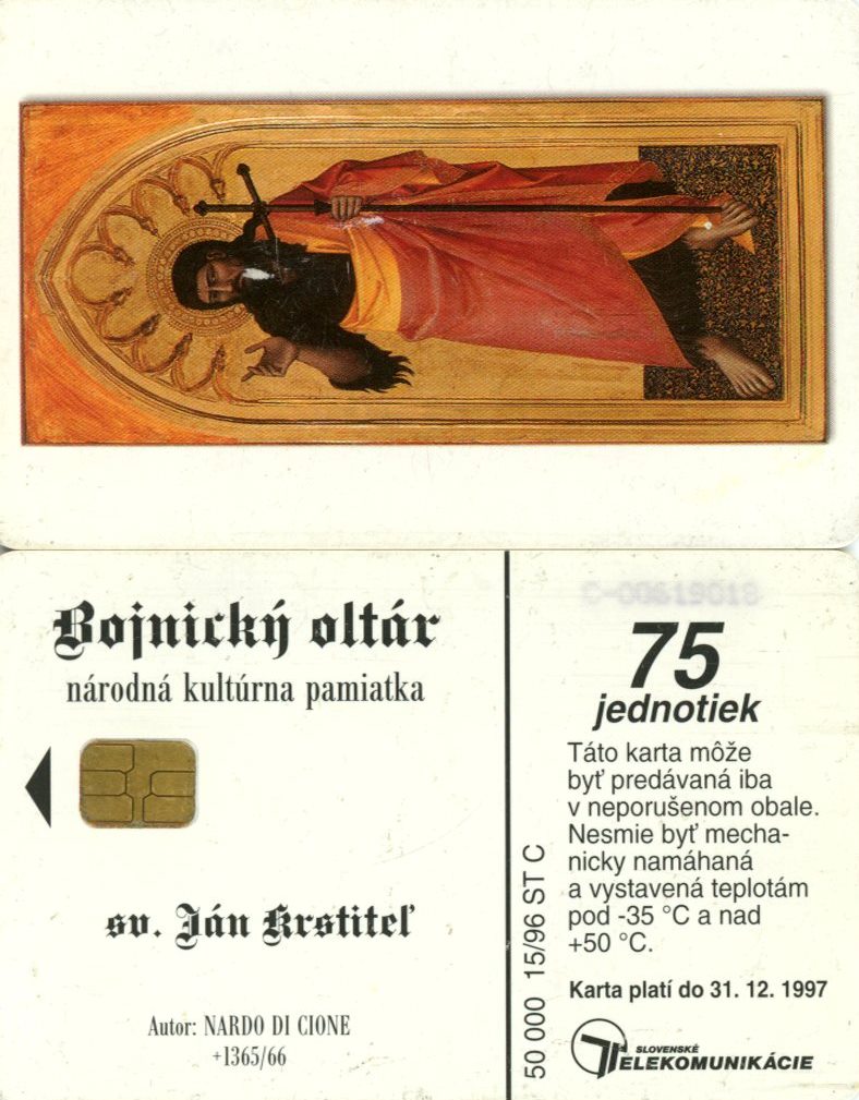 Tel.Karta, 1996 Slovensko, ST, sv. Ján Krstiteľ 