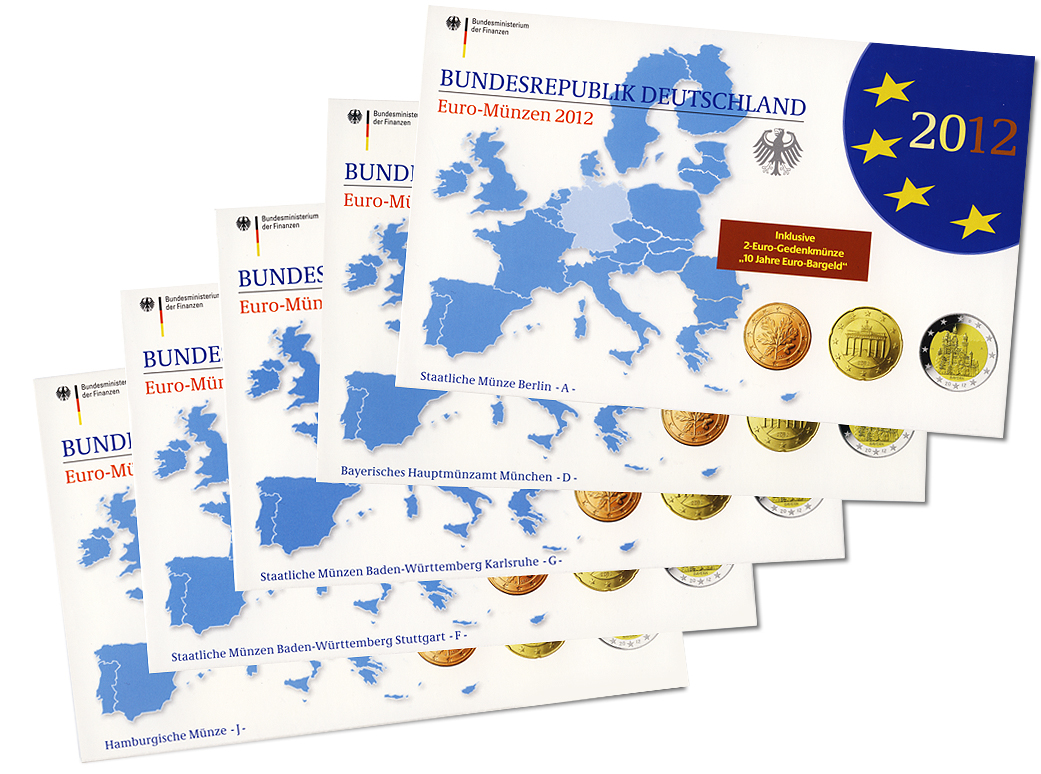 Set SÁD 2012 ADFGJ NEMECKO PROOF (5ks)