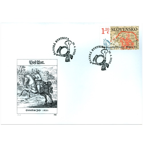 FDC 2020 Slovensko, Dávne poštové trasy – Magna Via (FDC 711)