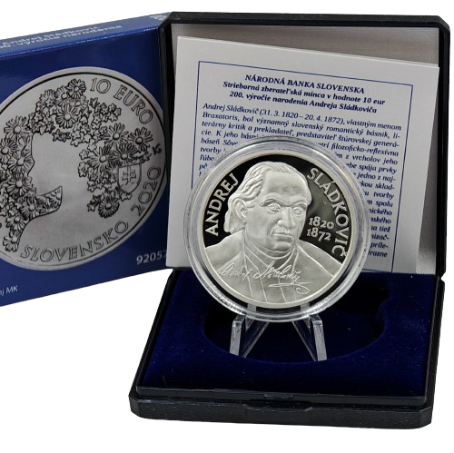 10 euro 2020 Slovensko PROOF, Andrej Sládkovič