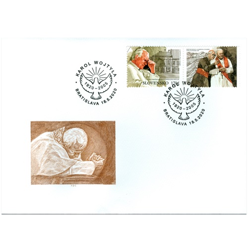 FDC 2020 Slovensko, narodenie pápeža Jána Pavla II. (FDC 713)