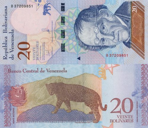 20 Bolívares 2018 Venezuela UNC séria B