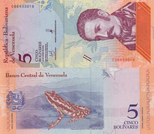 5 Bolívares 2018 Venezuela UNC séria C